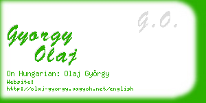 gyorgy olaj business card