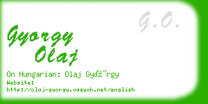 gyorgy olaj business card